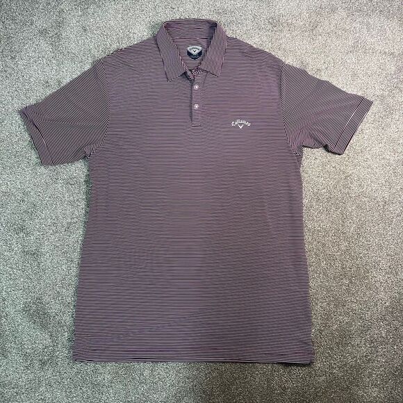 Callaway Other - Callaway Golf Polo Shirt Mens XL Purple Striped Short Sleeve Performance Stretch